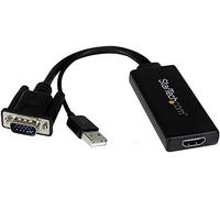 StarTech.com Adaptador VGA a HDMI con audio y alimentación USB – Conversor VGA a HDMI portátil – 1080 p