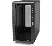 StarTech Armario Rack 22U 4 Columnas 19" - Fondo 83cm - 800kg (RK2236BKF) | Empresarial, Puertas y paneles laterales con cerradura, Parte superior ventilada, Ruedas y patas niveladoras