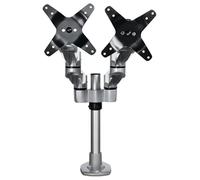 StarTech.com ARMDUALPS Soporte Brazo Articulado Premium Dual para 2 Monitores hasta 30" (68,6 cm) VESA 75/100 - Altura Ajustable hasta 10kg por Pantalla - Montaje Mordaza/Ojal Plata