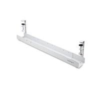 StarTech.com Bandeja de gestión de Cables para Debajo del Escritorio, Longitud Ajustable, instalación con Abrazadera, no Requiere taladrar, Color Blanco