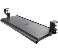 StarTech.com Bandeja Deslizante de Teclado para Debajo del Escritorio, Soporte de Mordaza, 2kg, Bandeja para Teclado, Soporte para Ratón, Ajuste de Altura, 100, 120, or 140mm, KEYBOARD-TRAY-CLAMP1