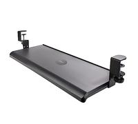 StarTech.com Bandeja Deslizante de Teclado para Debajo del Escritorio, Soporte de Mordaza, 2kg, Bandeja para Teclado, Soporte para Ratón, Ajuste de Altura, 100, 120, or 140mm, KEYBOARD-TRAY-CLAMP1