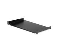 StarTech.com Bandeja Estante de 1U para Armario Rack de Servidores - de 10 Pulgadas (254mm) de Profundidad - en Acero de Servicio Pesado - con Capacidad de Carga de 20kg - Negro (CABSHELF1U10)