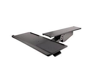 StarTech.com Bandeja para Teclado y Ratón para Debajo del Escritorio, 30cm x 78cm, Altura Ajustable, Soporte Ergonómico para Teclado y Mouse, Soporte para las Muñecas, Giro e Inclinación (KBTRAYADJ2)