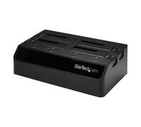 StarTech.com Base de Acoplamiento USB 3.0 de 4 Bahías SATA - Docking Station USB de Discos Duros o SSD SATA III de 2,5/3,5" - de Intercambio en Caliente - Carga Superior