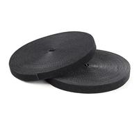 StarTech.com Bobina de 30,48m de Gancho y Bucle - Tiras Reutilizables de Gancho y Bucle - Cinta Sujetacables - Envolturas Ajustables de Tela para Gestión de Cableado - Negro (HKLP100)