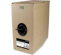 StarTech.com - Rollo Bobina Bulk de 304,8m de Cable de Red Gigabit Ethernet Cat6 Sólido Certificado CMR - Cable Cat 6 Negro