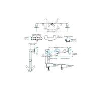 STARTECH.COM Brazo articulado para 2 monitores - Con gestión de cables y altura ajustable - Soporte de escritorio de pantalla dual