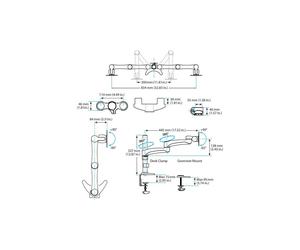 STARTECH.COM Brazo articulado para 2 monitores - Con gestión de cables y altura ajustable - Soporte de escritorio de pantalla dual