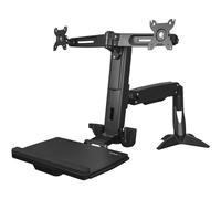 StarTech.com Brazo para 2 Monitores de hasta 24 Pulgadas - Brazo de Soporte VESA para dos Pantallas de Pie y Sentado de Altura Ajustable