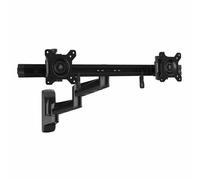 StarTech.com Brazo para Dos Monitores de Instalación en Pared - Soporte Ergonómico Articulado VESA x2 Monitores de 24" - Barra Transversal de Ajuste Sincronizado - Inclinación/Giro/Rotación - Soporte 