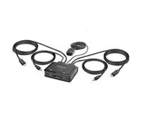 StarTech.com Interruptor KVM C2-D46-UC2-CBL-KVM 2 puertos USB-C 4K60 DisplayPort Cables 1,2 m Negro