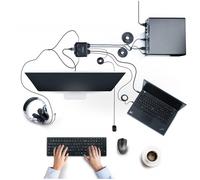 StarTech.com Cable Switch KVM Híbrido de 2 Puertos USB-C HDMI - 4K 60Hz - KVM Compacto con Cable Integrado de 1,8m USB-A/HDMI/Audio y USB Tipo C de 1,2m - Alimentado por el Bus (C2-H46-UAC-CBL-KVM)