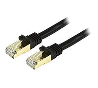 StarTech.com C6ASPAT12BK - Cable de red (3,7 m, Cat6a, RJ-45, RJ-45, Negro)