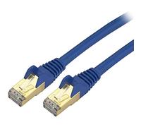 StarTech.com C6ASPAT12BL - Cable de Red (3,7 m, Cat6a, RJ-45, RJ-45, Azul)