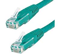 StarTech.com, C6PATCH3GN, Cable Ethernet Cat 6 Gigabit de 1 m, 650 MHz, 100 W, PoE++, RJ45 UTP, Cable Moldeado de categoría 6 de conexión con Alivio de tensión, Probado por Fluke Certificado UL/Tia,