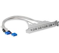 StarTech.com Cabezal Bracket de 4 puertos USB 2.0 con Conexión a Placa Base 2x IDC10