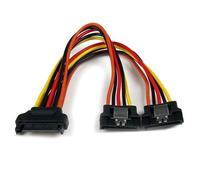 StarTech.com Cable bifurcador de alimentación SATA PYO2LSATA 0,15 m 1 macho a 2 hembra con cierre