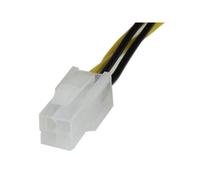 StarTech.com - Cable 20cm Extensión Alargador Alimentación Corriente Placa Base ATX12V 4 Pines P4 - Macho a Hembra