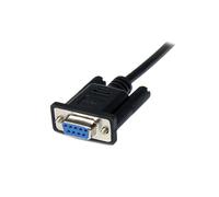Startech Cable 2m Serie Modem Nul Negro One Size Black