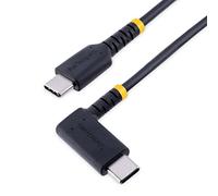StarTech.com Cable 2m USB C Acodado - en Ángulo Recto - PD 60W - 3A - Cable USB-C de Carga Rápida - de Alta Resistencia - USB 2.0 Tipo C - Fibra de Aramida - 3A - de Carga (R2CCR-2M-USB-CABLE)
