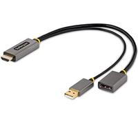 StarTech Adaptador HDMI a DisplayPort 128-HDMI-DISPLAYPORT 30 cm HDMI 2.0 a DP 1.2 4K 60Hz HDR Gris