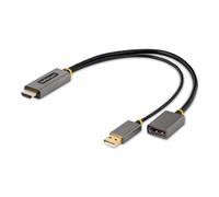 StarTech Adaptador HDMI a DisplayPort 128-HDMI-DISPLAYPORT 30 cm HDMI 2.0 a DP 1.2 4K 60Hz HDR Gris