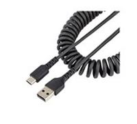 StarTech.com Cable 50cm de Carga USB A a USB C, USB Tipo C Rizado USB 2.0