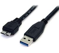 StarTech.com Cable 50cm USB 3.0 Super Speed SS Micro USB B Macho a USB A Macho Adaptador - Negro