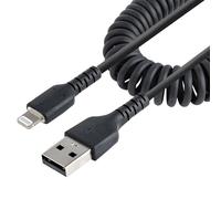 StarTech Cable USB-A a Lightning 50 cm Rizado MFi Negro