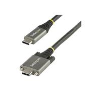 StarTech Cable USB-C USB31CCSLKV50CM – 50cm, 10Gbps, PD100W, tornillos laterales, modo Alt DP