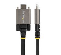 StarTech.com - Cable 50cm USB-C con Tornillos Laterales de Fijación - 10Gbps - Cable USB Tipo C USB 3.2 Gen 2 - con Carga por En
