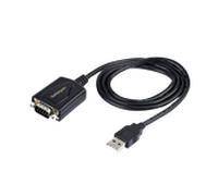 StarTech.com Cable de 91cm USB a Serie con Retención de Puerto COM, Conversor DB9 RS232 Macho a USB, Adaptador USB a Serie para
