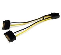 Startech.com cable adaptador 15cm alimentación sata a conector 6 pine