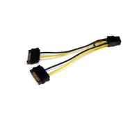 StarTech.com Cable Adaptador 15cm Alimentación SATA a Conector 6 Pines de Corriente de Tarjeta Gráfica PCI Express PCIe
