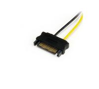 StarTech.com Cable Adaptador 15cm Alimentación SATA a Conector 6 Pines de Corriente de Tarjeta Gráfica PCI Express PCIe