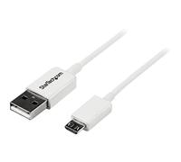 StarTech.com Cable Adaptador 50cm USB A Macho a Micro USB B Macho para Teléfono Móvil Smartphone Datos Carga - Blanco