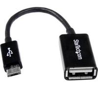 Startech Micro Usb To Usb Otg Host Adapter M/f 12 Cm One Size Black