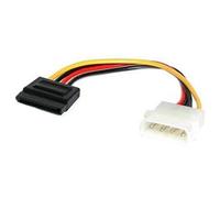 StarTech.com Cable Adaptador de 15cm de Alimentación LP4 a SATA - 1x LP4 Macho - 1x Receptáculo SATA de Alimentación (15 pines)