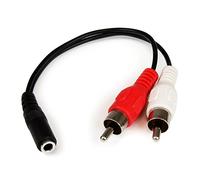 Adaptador - StarTech.com MUFMRCA Cable Adaptador 15cm de Audio Jack 3,5mm Hembra a RCA Macho