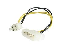 StarTech.com Cable Adaptador de 15cm LP4 a P4 Auxiliar de Alimentación - ATX LP4 a 4 Pines - Convertidor Molex a P4 - LP4 a P4 (LP4P4ADAP)
