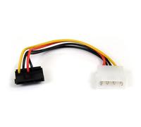 StarTech.com - Cable adaptador de 4 pines Molex a SATA en ángulo derecho, 0,15 m | LP4 a SATA Power, cable LP4 a SATA de 6 pulgadas