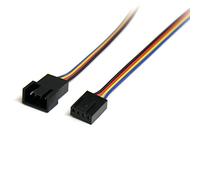 StarTech.com Cable Adaptador Extensor de Extensión de 0,3m PWM 4 Pines de Alimentación Ventilador Fan Placa Base Macho a Hembra