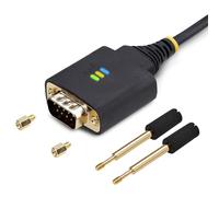 StarTech.com Cable Adaptador USB a Serie de 1m - Serial - Retención COM - FTDI - Adaptador USB-A a DB9 RS232 - Win Mac Linux