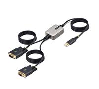 StarTech.com Cable Adaptador USB a Serie de 2 Puertos - 4m - Retención COM - FTD