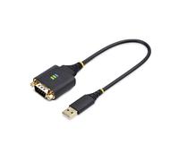 StarTech.com Cable Adaptador USB a Serie de 30cm - Retención COM - Conversor RS232 DB9 - FTDI - Windows/macOS/Linux