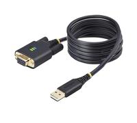 StarTech.com Cable Adaptador USB a Serie de Módem Nulo de 2m - FTDI RS232 - Tornillos DB9 Intercambiables - Win/Mac/Linux