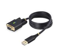 StarTech.com Cable Adaptador USB a Serie de Módem Nulo RS232 1m - Retención COM - FTDI - USB DB9 - Tornillos Intercambiables