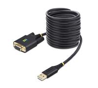 StarTech.com Cable Adaptador USB a Serie de Módem Nulo RS232 3m - Retención COM - FTDI - USB DB9 - Tornillos Intercambiables