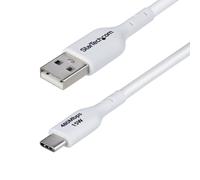 StarTech.com - Cable Cargador USB-A a USB-C de 3m - Cable Adaptador USB-A a USB Tipo C - 3A - Cable de Carga y S - USB2AC3MNCWHE